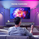 RGB Torchiere Floor Lamp - 2 Way Dimmable LED Standing Lamp with Remote&Button Control, 34W Rotatable Floor Reading Light, 72'' Tall Modern Corner Lamp for Living Room Bedroom Office, Black by CozyNest Decor