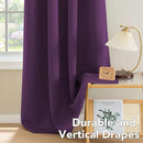 H.VERSAILTEX Blackout Thermal Insulated Room Darkening Window Treatment Extra Long Curtains/Drapes,Grommet Panels (Set of 2,52 by 96 - Inch,Solid Plum Purple) by CozyNest Decor