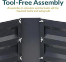 Sunnydaze 11.75" H Raised Metal Garden Bed - Galvanized Raised Garden Bed Outdoor for Vegetables and Flowers - Dark Gray - Square by GreenHaven Gardens
