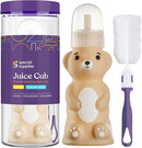 Special Supplies Honey Bear Straw Cup Long Straws, Squeezable Therapy and Special Needs Assistive Drink Container, Spill Proof and Leak Resistant Lid (Pack of 1 Bottle and 3 Straws) (Brown) by TinyTreasures Baby Boutique