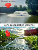 Pond Fountain Aerator 1HP 750W, 110V Floating Fountain with 100FT Power Cord & Digital Timer, 15,000 GPH Water Circulation, 2 Nozzles for Large Ponds, Lakes, Irrigation & Outdoor Water Features by GreenHaven Gardens