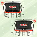 Trampoline 8FT 10FT 12FT 14FT 16FT, Recreational Trampolines with Enclosure Net and Ladder, Outdoor Anti-Rust Trampolines for Kids and Adults, ASTM Approved by TinyTreasures Baby Boutique