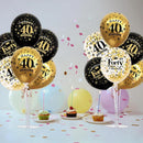 TONIFUL 4 Set Black Gold Balloon Stand Kit for Birthday Decorations for 40th,Balloon Centerpieces for Table Party Decorations Cheers to 40 Years Old Birthday for Men and Women by TinyTreasures Baby Boutique