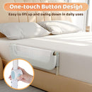 Bed Guard Rail for Toddlers - 32inch Folding up & Adjustable Heights Baby Bed Safety Rails - Portable Toddler Bed Barrier Railing Guard for Kids Twin, Bunk, Queen, Full Size Bed by TinyTreasures Baby Boutique