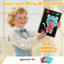 FUNNYB&G Foil Art Craft Activity for Kids - Gift for Boys Crafts for Kids Fun Art Supplies DIY Creative Travel Toy, Birthday Gift Party Favor Toys for Girls Boys 4 5 6 7 8 9 Years Old (Dinosaur) by TinyTreasures Baby Boutique