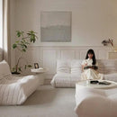Luxury Sofa Couch Chair, Lazy Floor Seating, Fireside Bean Bag Chair, Ergonomic Tatami Sofa Lounger for Living Room, Bedroom, Office, 3 Seat, White by CozyNest Decor