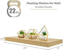 Sorbus Floating Shelves for Wall - 24" Bathroom Shelves, Wall Decor for Bedroom, Kitchen, Living Room, Home Decor & Book Storage - Mounted Floating Shelf with Invisible Brackets (Maple Wood, 3 Pack) by CozyNest Decor