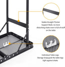 Grill Table Small Folding Table 2FT Foldable Camping Table Picnic Portable Mesh 2 Height Adjustable Outdoor Beach BBQ Black 23.6×15.7× 9.4/20.4inch by GreenHaven Gardens