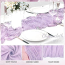 6 Pack Lilac Cheesecloth Table Runner 10FT Rustic Gauze Cheese Cloth Table Runner for Wedding 20 x 120 Inch Long Bridal Baby Shower Table Decor Boho Fabric Sheer Birthday Party Table Decorations by CozyNest Decor