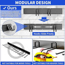 Garage Organization Tool Organizer Wall Mount, 48inch Heavy Duty Garden Tool organizer Storage System, Easy Install With 6 Adjustable Hooks, For Garage, Basement, Shed, Workshop(Black) by GreenHaven Gardens