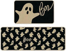 Halloween Kitchen Mat Set of 2, Ghosts Boo Halloween Kitchen Decor, Halloween Rug for Floor, Indoor Spooky Home Decor with Non-Slip Backing,17 x 29 Inch & 17 x 47 Inch by CozyNest Decor