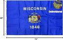 TOPFLAGS Wisconsin Flag 4x6 Outdoor WI State Flags Embroidered Longest Lasting Heavy Duty Polyester Stronger Brass Grommets 4 Stitched Hemming Perfect for Outside by GreenHaven Gardens