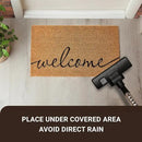 KANKUN Coco Coir Door Mat with Heavy Duty Backing, Welcome Doormat (17" x 30"), Doormat Entrance (Welcome1) by CozyNest Decor