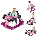 BABY JOY 4-in-1 Baby Walker, Foldable Activity Walker with Adjustable Height & Speed, Music, Lights, Steering Wheel, Comfy Seat Cushion, Activity Baby Push Walker for Boys Girls Aged 6 –18 (Purple) by TinyTreasures Baby Boutique