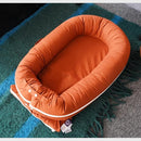 Deluxe Infant Lounger, Baby Nest Cover for Baby Girls & Boys, Newborn Essentials for Baby 0-12 Months, 100% Cotton (Gingerbread) by TinyTreasures Baby Boutique