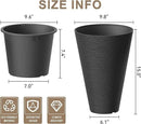 Kante Tall Round Planter Set of 2, 15 Inch Tall Decorative Planter Pots for Outdoor Indoor Garden Patio Front Porch (Black) by GreenHaven Gardens