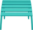 WestinTrends Outdoor Ottoman, Patio Adirondack Ottoman Foot Rest, All Weather Poly Lumber Folding Foot Stool for Adirondack Chair, Widely Used for Outside Porch Pool Lawn Backyard, Turquoise by CozyNest Decor