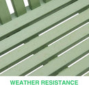 Psilvam Garden Bench, 2-Person Poly Lumber Patio Bench, All-Weather Outdoor Bench That Never Rot, Memorial Bench, Suit for Garden, Porch and Park (Green) by GreenHaven Gardens