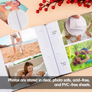 Photo Album 4x6 240 Photos with Writing Space Leather Cover with Front Window Picture Album, 240 Photos 4x6 Photo Album Book for Wedding Kids Travel Family Baby Pictures (Black) by TinyTreasures Baby Boutique