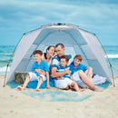 WolfWise 4-5 Person Easy Up Beach Tent UPF 50+ Portable Instant Sun Shelter Canopy Umbrella with Extended Zippered Porch, Blue by TinyTreasures Baby Boutique