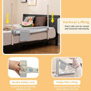 BABY JOY Bed Rail for Toddlers, 47''Long, Height Adjustable & Foldable Baby Bed Rail Guard w/Storage Pocket & Double Safety Child Lock for Kids Twin Double Full Size Queen King Mattress (Grey) by TinyTreasures Baby Boutique