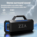 Portable Bluetooth Speakers, 60W Peak Wireless Outdoor Speaker with Subwoofer, Deep Bass, 3 Lighting Mode, 100dB Loud Party Speakers for Camping, Beach, Garage by TinyTreasures Baby Boutique