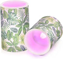 Flickering Flameless Candles, Tropical Palm Leaves Exotic LED Candles with Remote Timer, Set of 2 Battery Operated Candle for Valentine Wedding Birthday by GreenHaven Gardens