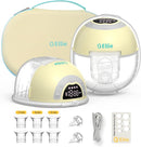 Ellie Wearable Hands Free Breast Pump, Portable Breastfeeding Pump w/Soft Double-Sealed Flange, Anti-Backflow & Leakproof Design, Ultra-Slim and Quiet, 4 Modes 9 Levels, Smart Nightlight, 2 Pack by TinyTreasures Baby Boutique