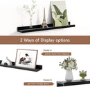 Picture Ledge Shelf for Wall, Floating Shelves Set of 4, 24 Inch Long Nursery Book Shelves for Toys Storage, Kids Bookshelf Wall Mounted for Books Photo Frames, Black by TinyTreasures Baby Boutique