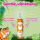 brush-baby WildOnes™ Rechargeable Kids Electric Toothbrush – Toby Tiger | Flashing Lights, 2-Min Timer, Waterproof, 3 Brush Heads | Toddler & Child Toothbrush Ages 0-10 | Soft Bristles by TinyTreasures Baby Boutique