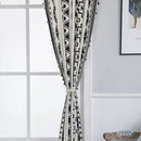 Sutuo Home Black and White Boho Curtain 84 Inches Length for Bedroom, Printed Cotton Linen Geometric Rod Pocket Chic Semi Blackout Bohemian Tassels Window Treatment, 1 Panel 59" W x 84" L by CozyNest Decor