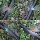 MroMax 25Pcs 360 Degree Micro Sprayer Automizing Sprinkler Nozzle Hydroponic Aeroponic Misters Fan Jet for Miniature Garden Lawn Plant Irrigation System Red by GreenHaven Gardens