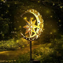 Charming Garden Decor- Solar Lights for Unique Yard Decorations Outdoor, Featuring Moon and Star Design with LED Illumination, Perfect for Enhancing Your Garden's Nighttime Ambiance by GreenHaven Gardens