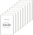 HAUS AND HUES Standalone White Oak Frames Set of 9-24x36 by CozyNest Decor