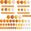 75 Pieces Cake Balls Topper Decorations Foam Cupcake Topper Mini Balloon Cake Topper Balls Cake Picks for Cake Deco Birthday Party Wedding（Orange Khaki Series） by TinyTreasures Baby Boutique
