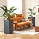 Modern Metal Planter Black – 28” Tall with Removable Insert Shelf | Heavy-Duty Outdoor & Indoor Planter Box for Patio, Porch, Garden (14x14x28in) by CozyNest Decor