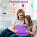 Tablet for Kids, 10.1 inch IPS HD Touchscreen Android 14 64 GB Storage, 8GB RAM, Octa Core Kids Tablet, Parental Controls, 12-hr Battery, WiFi, GPS - Purple by TinyTreasures Baby Boutique