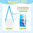 Boao 4 Pcs Kids Drum Set, 8 Inch Toddler Drum Wooden Toy with Adjustable Strap and 4 Drumsticks, Educational Sensory Musical Instrument for Toddlers Kid Baby Boys Girls Gift (Flag) by TinyTreasures Baby Boutique