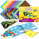 Pigipigi Kids Craft Origami Paper Kit for Kids Ages 5-8 8-12, with Guiding Book, 70 Sheets DIY Art and Crafts Supplies, Colorful Folding Papers Set Projects Gifts Activity for Boy Girl Toys(Plane) by TinyTreasures Baby Boutique
