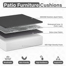 Patio Chair Cushions 19 X 19 X 4 Inch Waterproof Outdoor Seat Cushions for Patio Furniture, Outdoor Sofa Couch Pads with Ties & Handle, Set of 2, Grey by GreenHaven Gardens