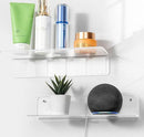 OAPRIRE Clear Acrylic Floating Shelves Set of 2 - Easily Expand Wall Space - 12 Inch Small Wall Shelf with Strong Adhesive for Bathroom, Bedroom, etc by CozyNest Decor
