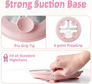 Stainless Steel Suction Plates for Toddlers, 9" Divided Kids Baby Plates with Removable Silicone Suction, Non Toxic Non Slip Portion Control Snack Dishes 4 Packs, Blue Green Gray Pink by TinyTreasures Baby Boutique