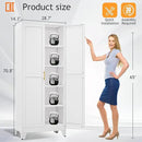 71" Tall Metal Pantry Storage Cabinet with Doors and 4 Adjustable Shelves, White Kitchen Food Pantry Cabinets, Tall Freestanding Cupboard for Kitchen, Dining Room or Living Room by CozyNest Decor