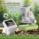 1200X Microscope for Kids with 2 inch Screen STEM Digital Science Kit Rechargeable Handheld Mini Pocket Children Students Slides Portable Gift for Kids Ages 6 to 12 (Green) by TinyTreasures Baby Boutique