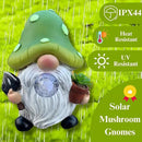 Solar Mushroom Gnomes Garden Statues Outdoor Decor with Night Glow,Cute Fairy Garden Statues for Yard,Pathway,Lawn Art Ornamen,Spring,Easter,Birthday Christmas Women Mom Gift Idea by CozyNest Decor