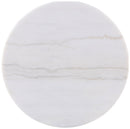 Jason 2-piece Round White Marble Coffee Table Set Greige