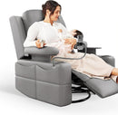 Rocking Chair Nursery with Adjustable Armrests, Electric Glider Recliner Nursing Chair for Breastfeeding, Power Swivel Recliner Chairs with USB Port and Storage, FSC Certified (Haze) by TinyTreasures Baby Boutique