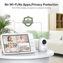 bonoch MegaView Baby Monitor No WiFi, 10" 720p Video Baby Montior with Camera and Audio, Up to Quad Split Screen, 10000mAh Battery, VOX Mode, Remote PTZ, Night Vision, for Multi-Child, Pets, Elderly by TinyTreasures Baby Boutique