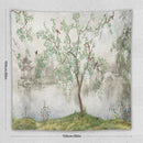 HZOHNAGO Japanese Tapestry Tree Misty Garden Lake Printed Wall Tapestry Ink Painting Wall Hanging for Bedroom Living Room Dorm 60" W x 60" H by CozyNest Decor