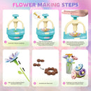 Plunack Flower Bouquet Toys Kits for Kids Age 4-8, Flower Press Kit DIY Flowers Making Craft Kit for 4 5 6 7 Year Old Girls Arts & Crafts Toys Educational Handmade Activity Set, Gift for Girls 3+ by TinyTreasures Baby Boutique